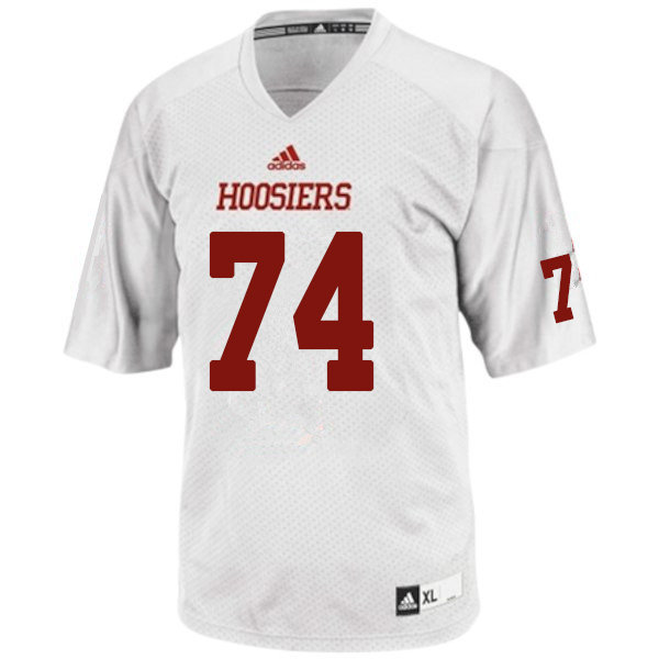 Men #74 Nick Marozas Indiana Hoosiers College Football Jerseys Sale-White